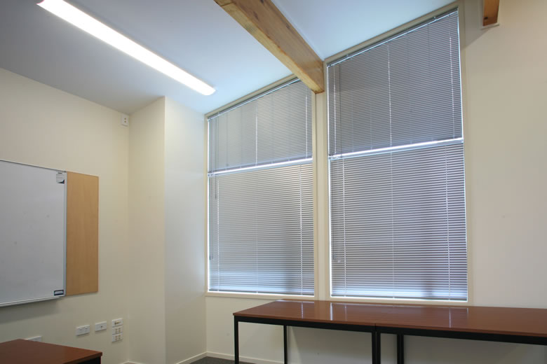 Raked Venetian Blind