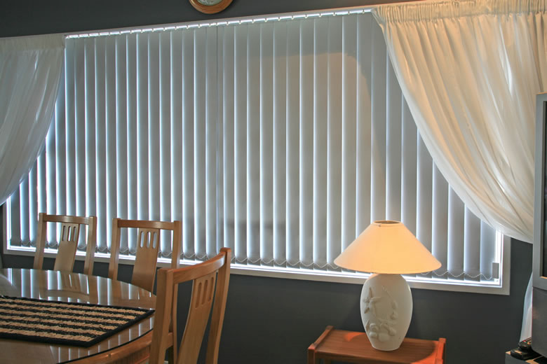 Vertical Blinds in Block-out fabric