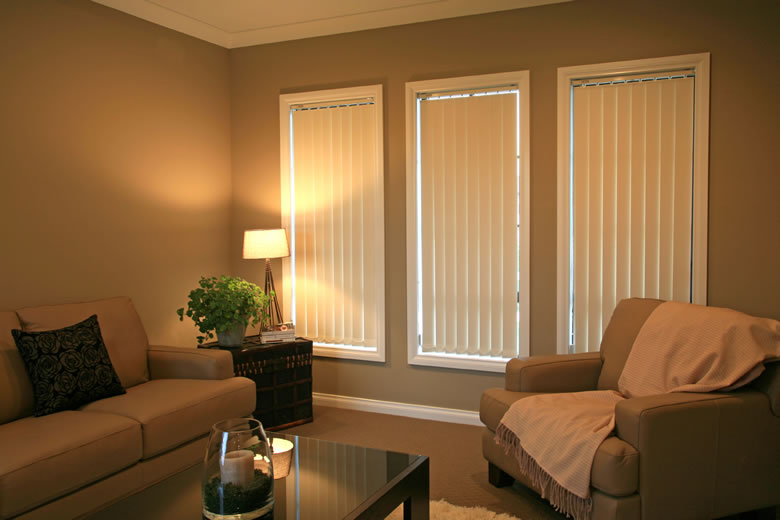 Vertical blinds in Block-out fabric